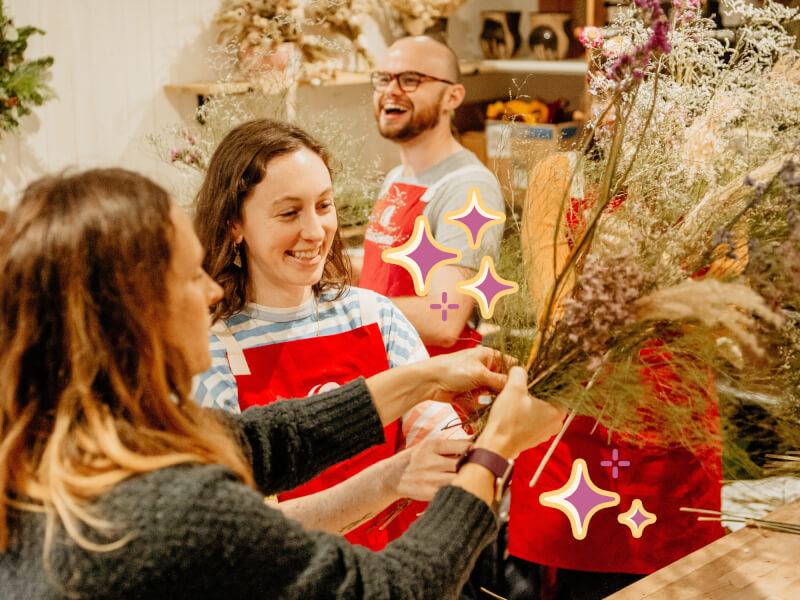 dried flower arranging workshop